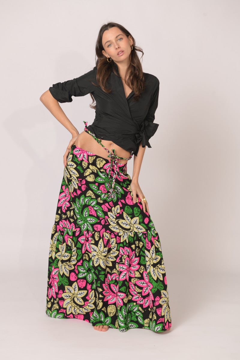 Gonna Amina Wax - gonna artigianale in tessuto africano